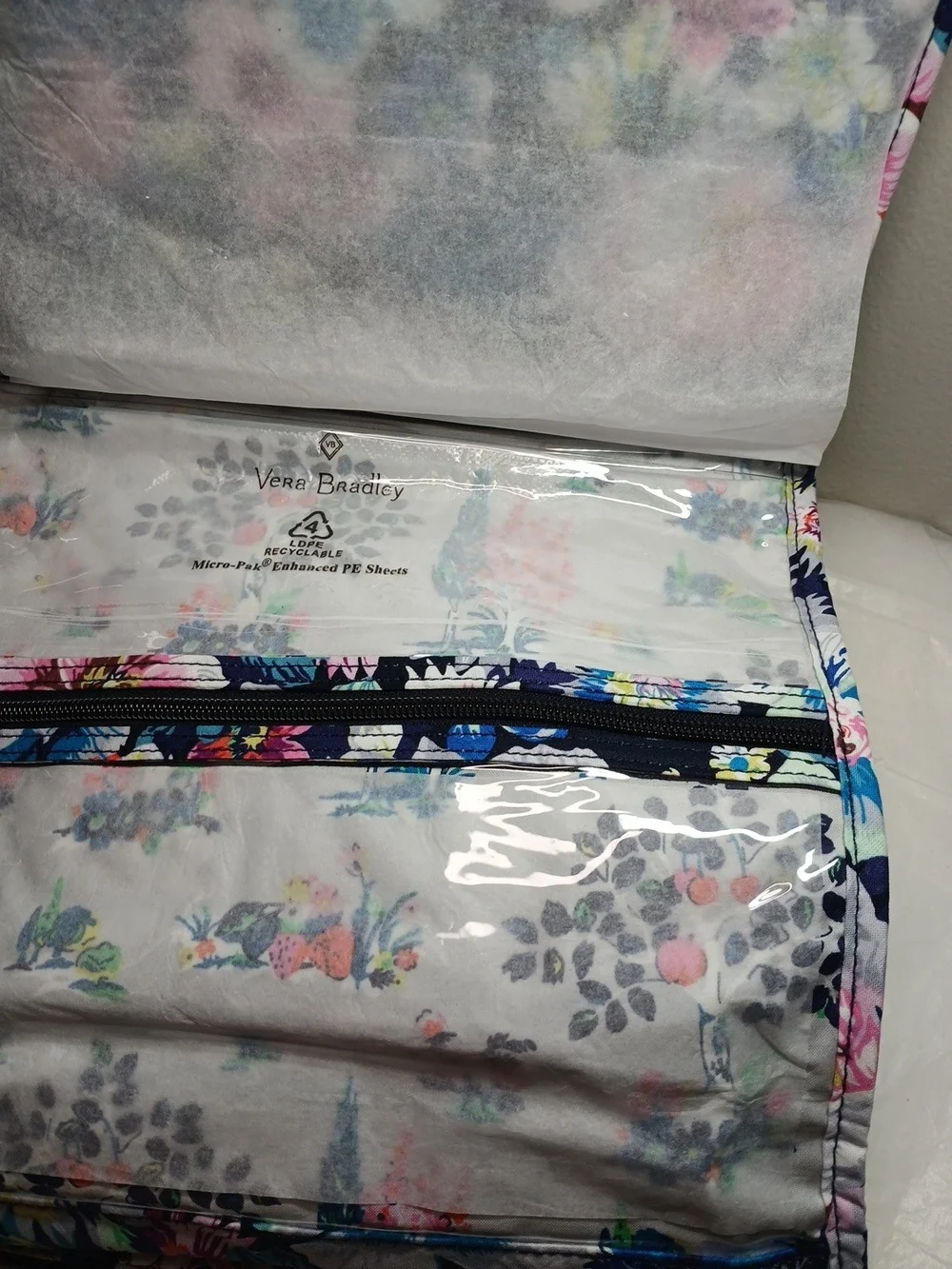 Vera Bradley Floral Quilted Hanging Travel Cosmetic Bag In Garden Grove NWT